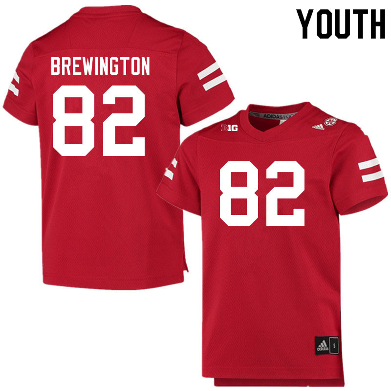 Youth #82 Chancellor Brewington Nebraska Cornhuskers College Football Jerseys Sale-Scarlet